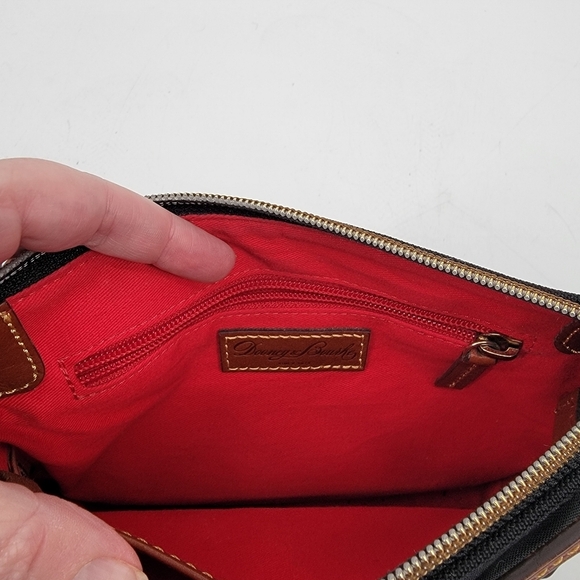 Dooney & Bourke Small Black Crossbody Bag Vintage Authentic Y2K Leather Strap - Picture 10 of 16